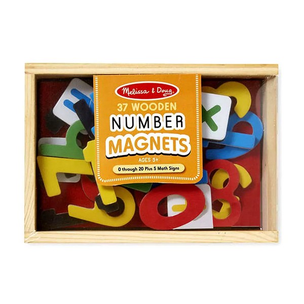 Продукт Melissa and Doug-магнити в кутия - Дървени цифри  - 0 - BG Hlapeta